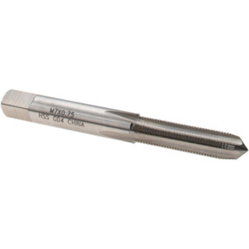 Value Collection Straight Flute Tap: M7x0.75 Metric Fine, 4 Flutes, Plug, 6H Class of Fit, High Speed Steel, Bright/Uncoated 1-1/8 Thread Length, 2-23/32 OAL, Right Hand Thread, D4 JY4992301 – 04992301