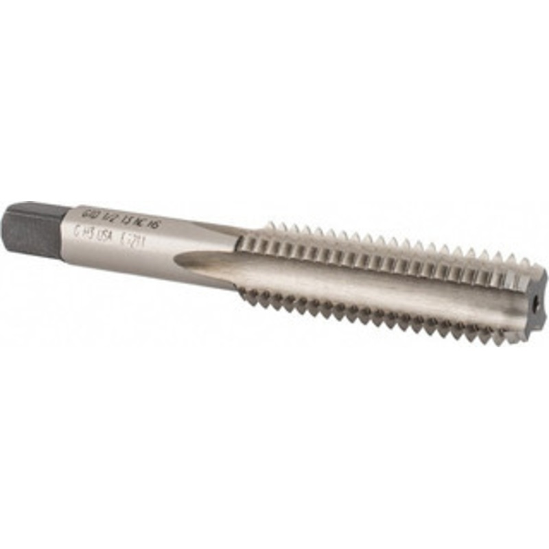 WIDIA Straight Flutes Tap: 1/2-13, UNC, 4 Flutes, Bottoming, 3B, High Speed Steel, Bright/Uncoated 1.656 Thread Length, 3.38 OAL, Right Hand, H3, Series 5305 & 5303 2749540 – 70741442