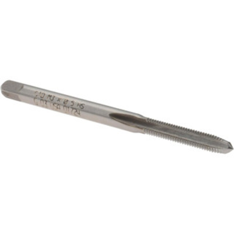 WIDIA Straight Flute Tap: M3x0.5 Metric, 3 Flute, Plug Chamfer, 6H Class of Fit, HSS, Bright/Uncoated Finish 15.88 mm Thread Length, 49.21 mm OAL, Right Hand, D3, Series 5353 2749205 – 11177201
