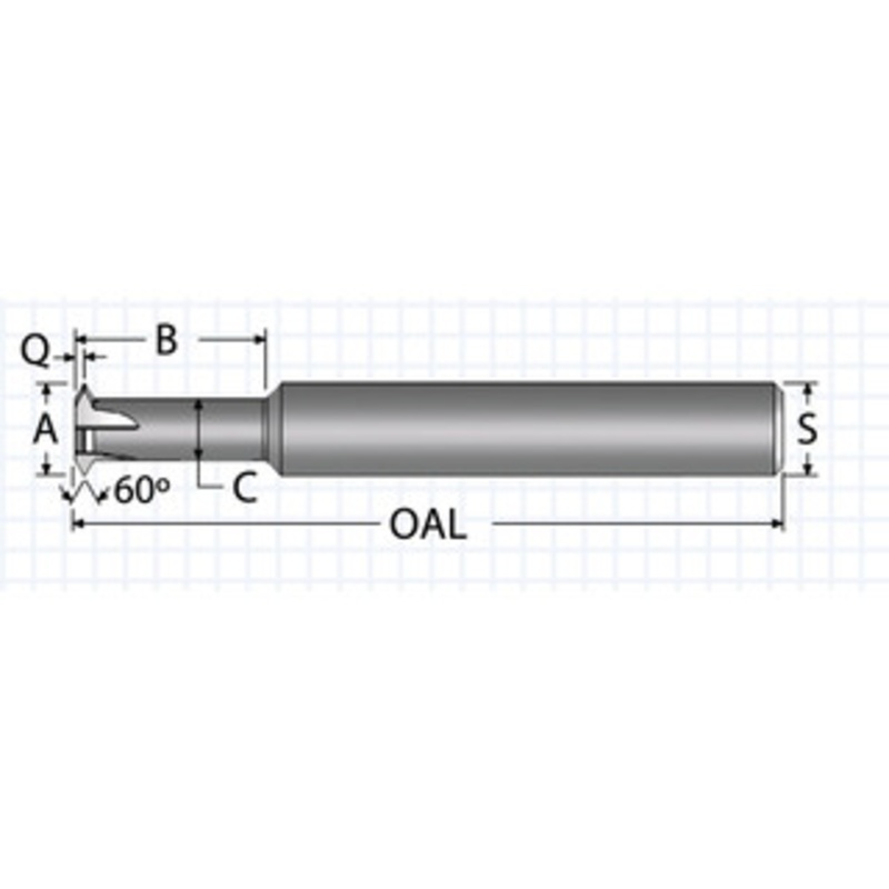Scientific Cutting Tools Single Profile Thread Mill: #2-56 to #2-80, 56 to 80 TPI, Internal & External, 3 Flutes, Solid Carbide 0.059 Cut Dia, 1/8 Shank Dia, 1.5 OAL, Bright/Uncoated SPTM059ML – 44063865
