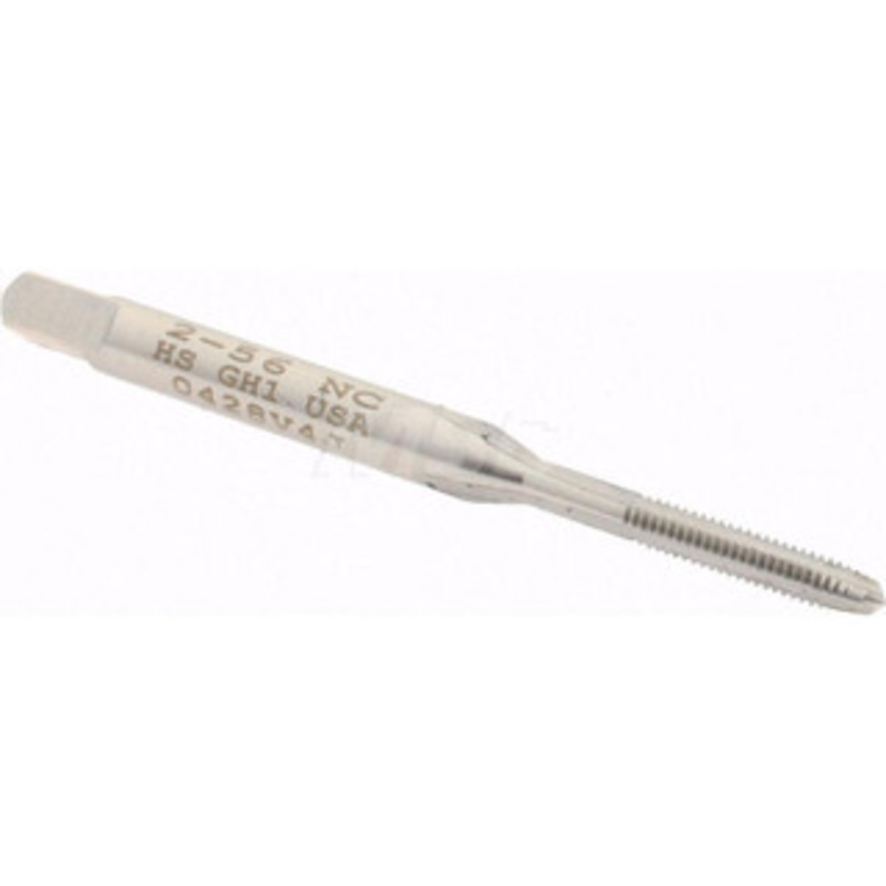 Hertel #2-56 Plug RH 2B H1 Bright High Speed Steel 3-Flute Straight Flute Hand Tap 1-3/4 OAL, UNC K008036AS – 77429629