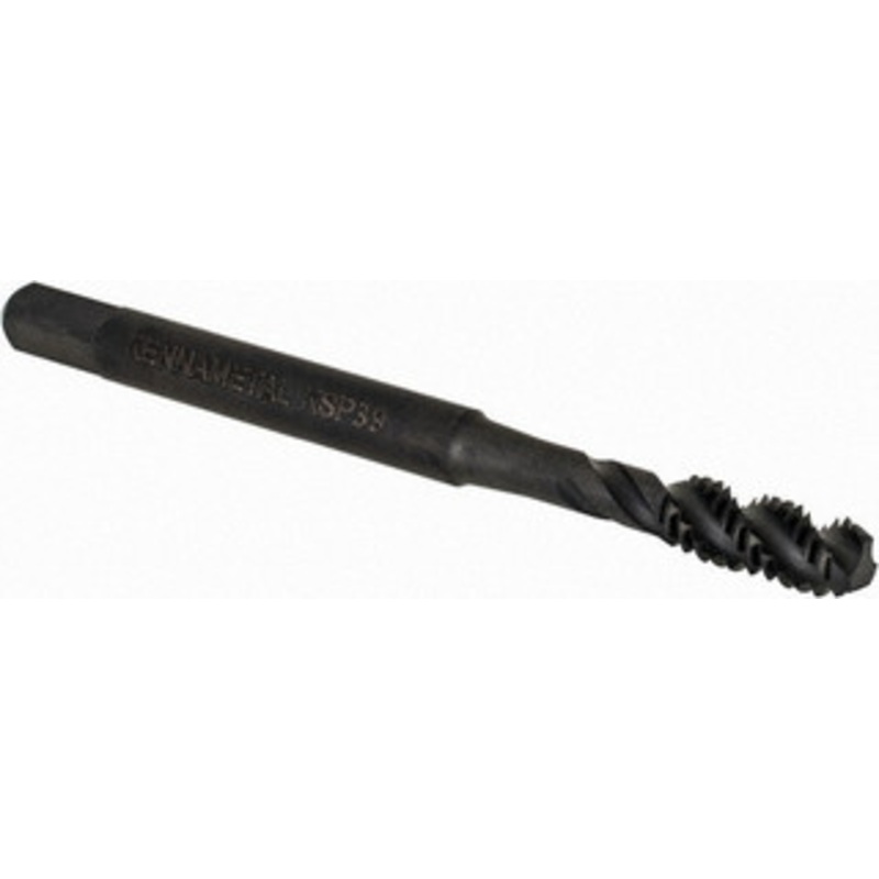 Kennametal Spiral Flute Tap: #8-32, 3 Flutes, Bottoming, 2B Class of Fit, Vanadium High Speed Steel, Oxide Coated 9.7 mm Thread Length, 2-1/8 OAL, Right Hand Thread, H3, Series GOtap 5443827 – 73787608