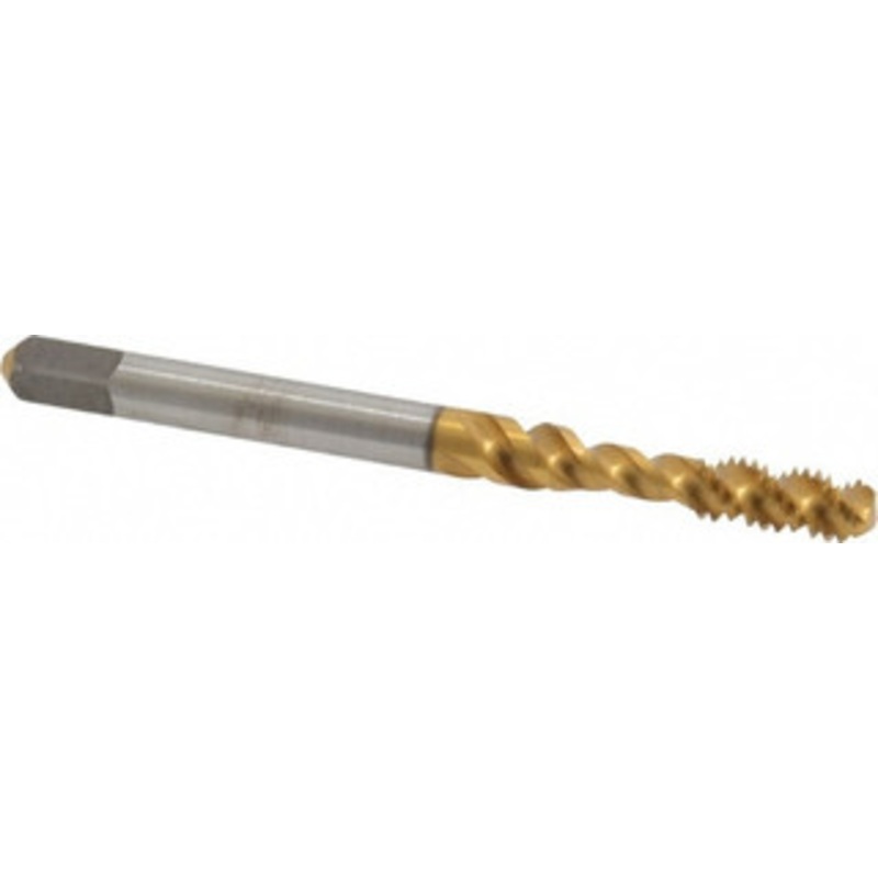 Kennametal Spiral Flute Tap: #8-32 UNC, 3 Flutes, Bottoming, 2B Class of Fit, Vanadium High Speed Steel, TIN Coated 3/8 Thread Length, 2.13 OAL, Right Hand Thread, H3 4129966 – 88127469