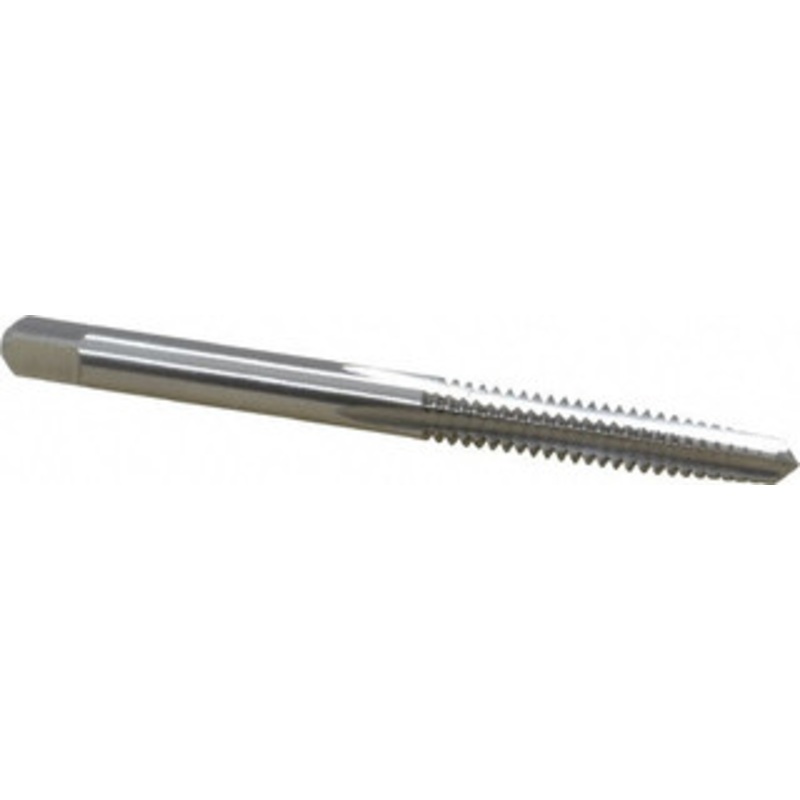 Cleveland Twist Drill #10-24 Taper RH H2 Bright High Speed Steel 4-Flute Straight Flute Hand Tap 2-3/8 OAL, 1/2 Thread Length, UNC, Series 1001 C54321 – 40202566