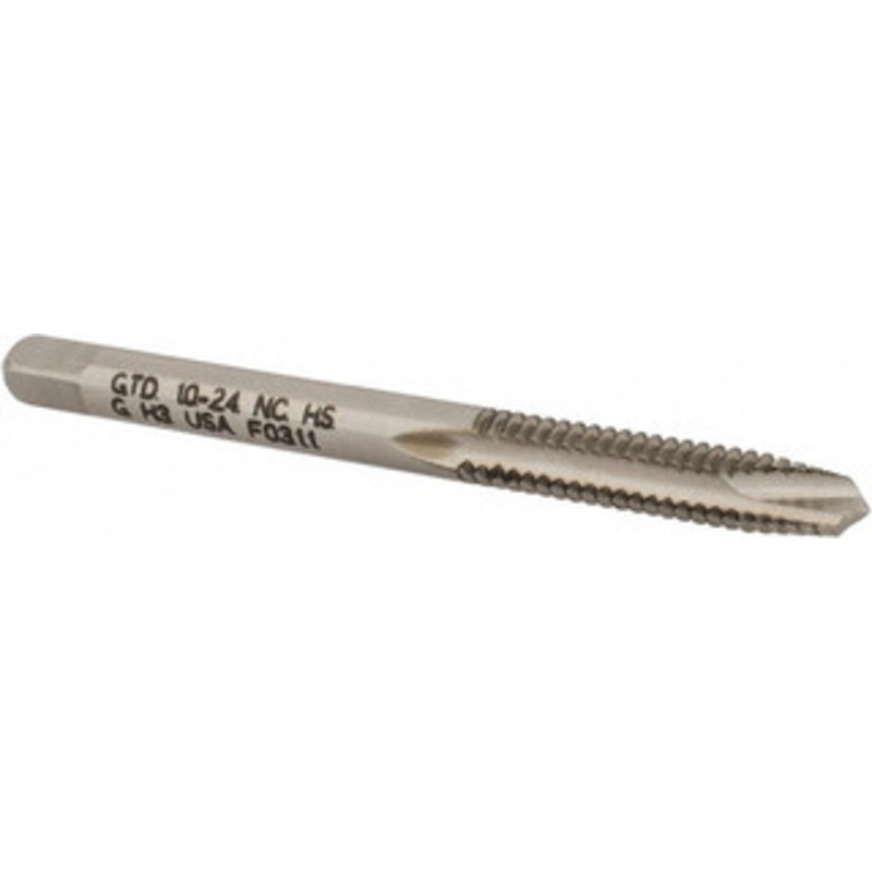 WIDIA Spiral Point Tap: #10-24 UNC, 2 Flutes, Plug Chamfer, 2B/3B Class of Fit, High-Speed Steel, Bright/Uncoated 7/8 Thread Length, 2-3/8 OAL, Right Hand, H3, Series 5301 2409831 – 70745120