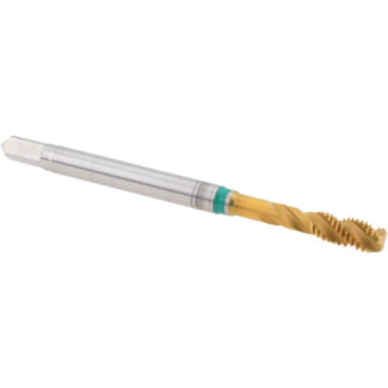 Guhring #4-40 UNC, 3 Flute, 40 Helix, Modified Bottoming Chamfer, TiN Finish, Cobalt Spiral Flute STI Tap Right Hand Flute, 2 OAL, 0.141 Shank Diam, 3B Class of Fit, Series 3988 9039880028450 – 07042799