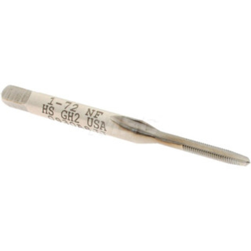 Hertel #1-72 Taper RH 2B H2 Bright High Speed Steel 2-Flute Straight Flute Hand Tap 1-11/16 OAL, 3/8 Thread Length, UNF K008020AS – 07678436