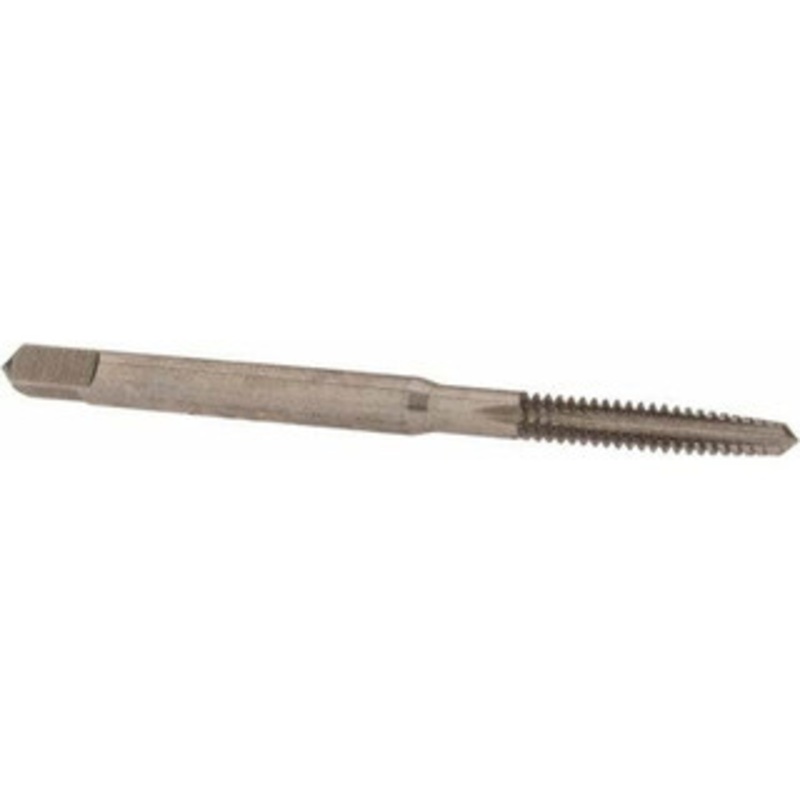 Hertel #4-36 Taper RH H2 Bright High Speed Steel 3-Flute Straight Flute Hand Tap 1-7/8 OAL, 9/16 Thread Length, UNS K008074AS – 07677487