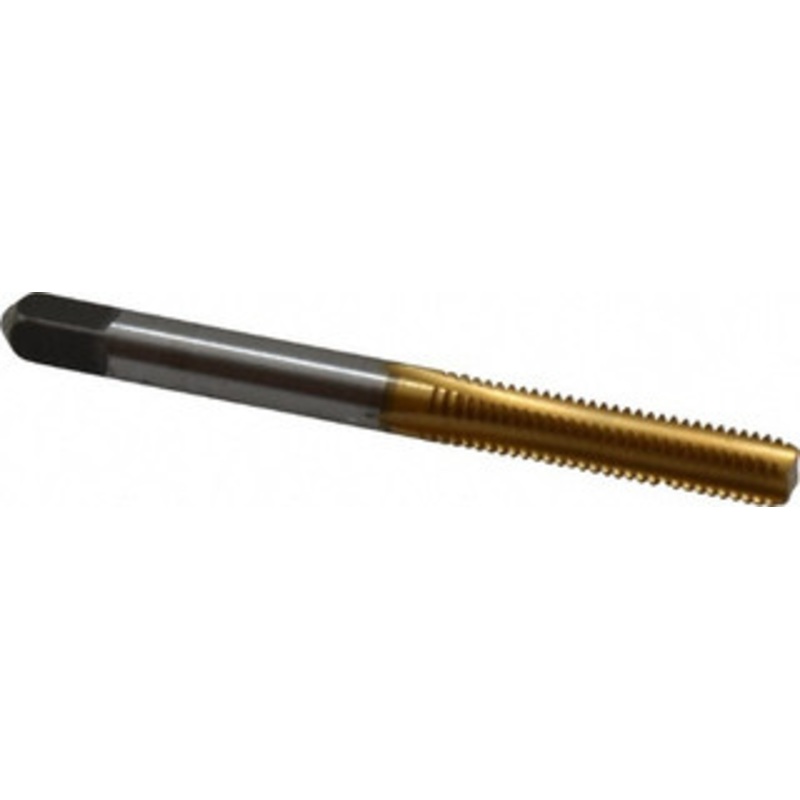 Cleveland Twist Drill #12-28 Bottoming RH 2B/3B H3 TiN High Speed Steel 4-Flute Straight Flute Hand Tap 2-3/8 OAL, 15/16 Thread Length, UNF, Series 1003TN C55214 – 02523215