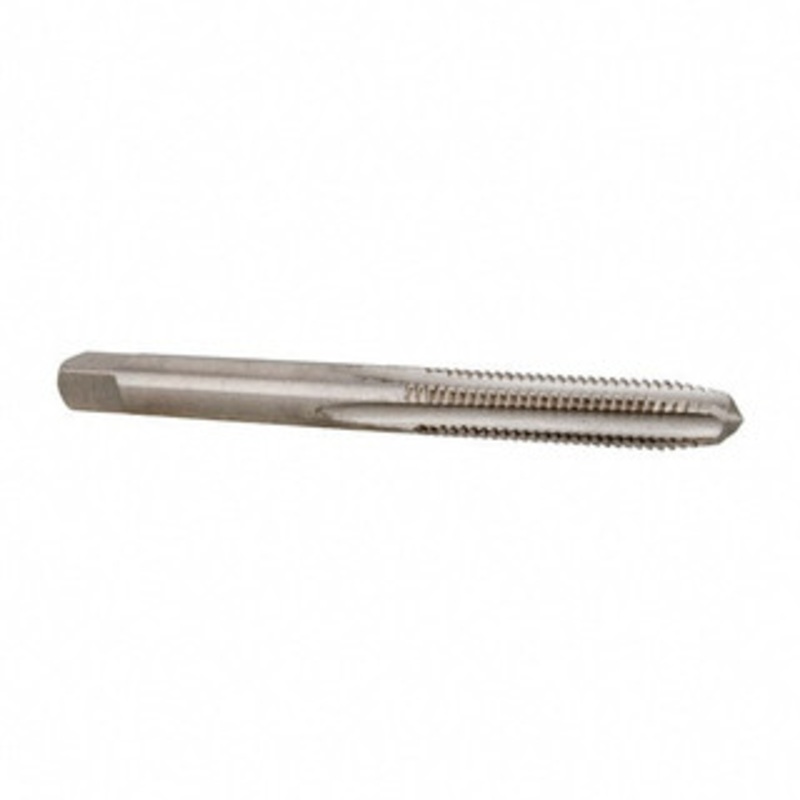 Cleveland Twist Drill #8-32 Plug RH 3B H2 Bright High Speed Steel 4-Flute Straight Flute Hand Tap 2-1/8 OAL, 19.05mm Thread Length, UNC, Series 1002 C54270 – 40202046