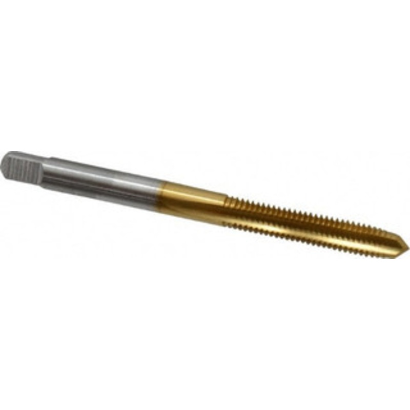 Cleveland Twist Drill #10-32 Plug RH 2B H3 TiN High Speed Steel 3-Flute Straight Flute Hand Tap 2-3/8 OAL, 1/2 Thread Length, UNF, Series 1002TN C55170 – 45730561