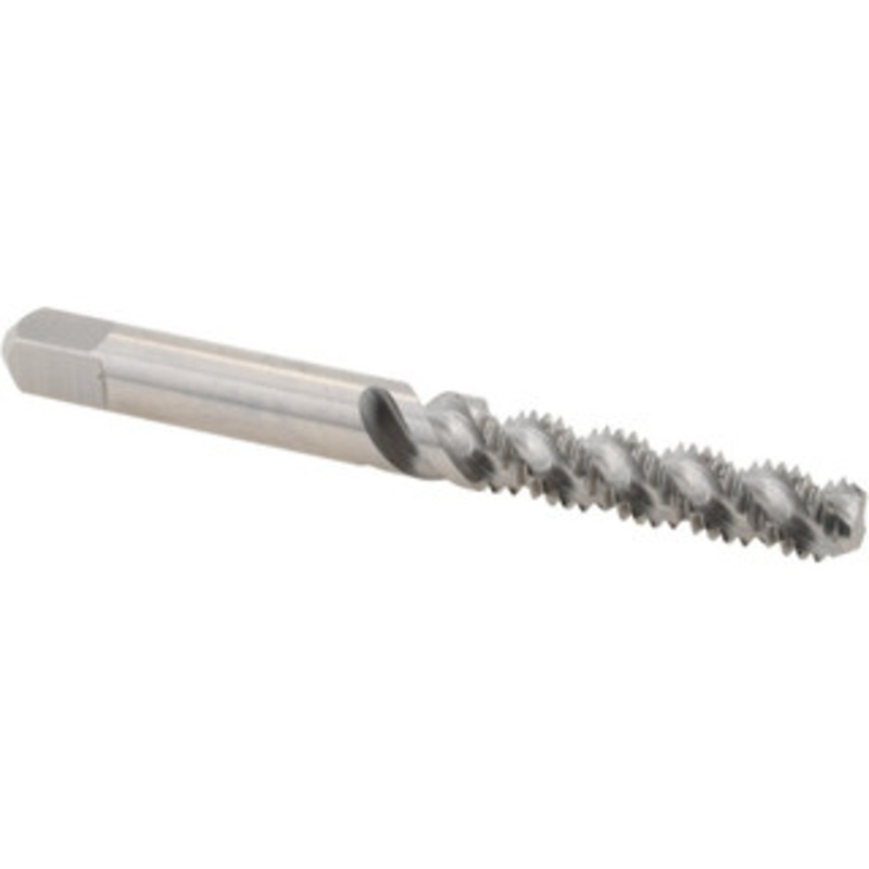 HeliCoil #10-24 UNC, 3 Flute, Bottoming Chamfer, Bright Finish, High Speed Steel Spiral Flute STI Tap Right Hand Flute, 2-1/2 OAL, 0.255 Shank Diam, 1 Thread Length, 3B Class of Fit 5905-3 – 64832462