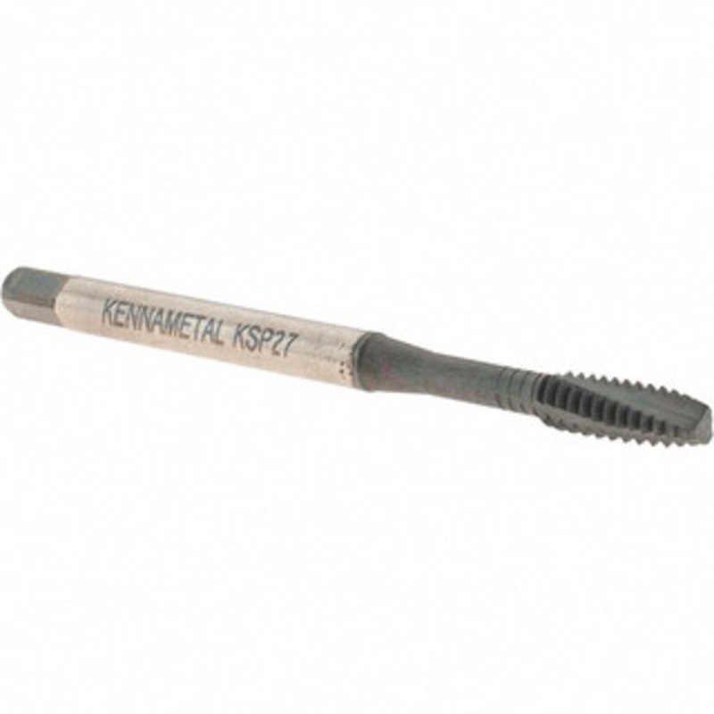 Kennametal Spiral Flute Tap: #6-32 UNC, 3 Flutes, Modified Bottoming, 2B Class of Fit, Vanadium High Speed Steel, AlCrTiN Coated 9.1 mm Thread Length, 2 OAL, Right Hand Thread, H3, Series T692 5708240 – 57449274