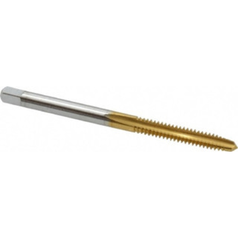 Cleveland Twist Drill #6-32 Plug RH 2B H2 TiN High Speed Steel 3-Flute Straight Flute Hand Tap 2 OAL, 0.38 Thread Length, UNC, Series 1002TN C55164 – 45730504