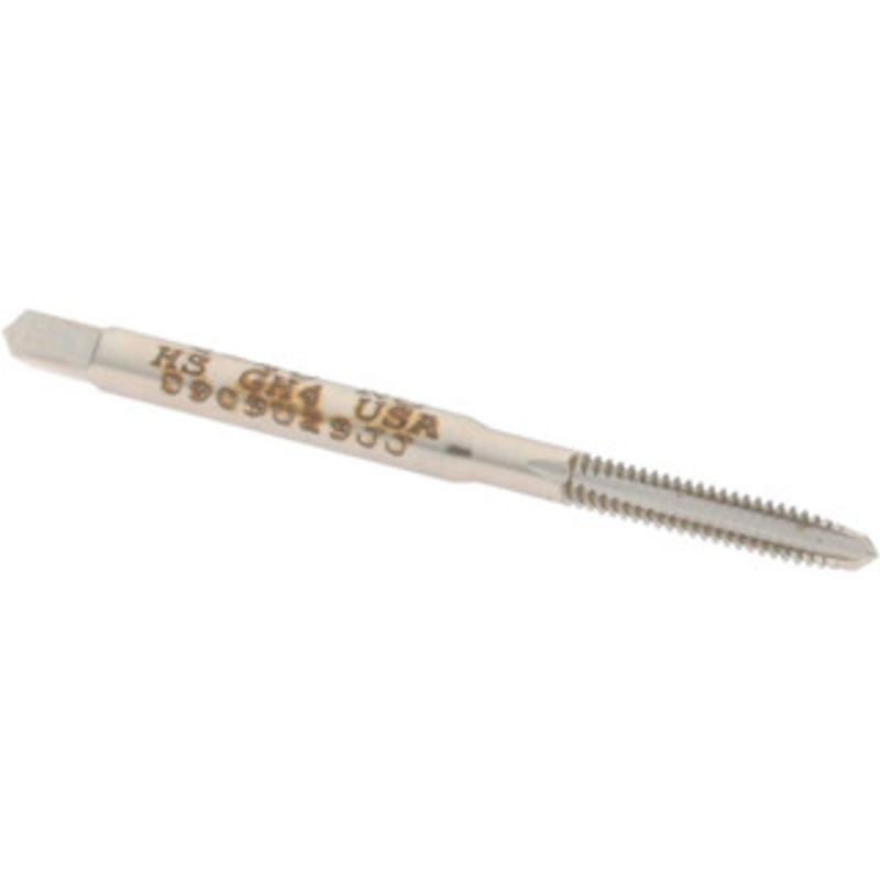 Hertel #4-40 Plug RH H4 Bright High Speed Steel 3-Flute Straight Flute Hand Tap 1-7/8 OAL, 9/16 Thread Length, UNC K011005AS – 85066884