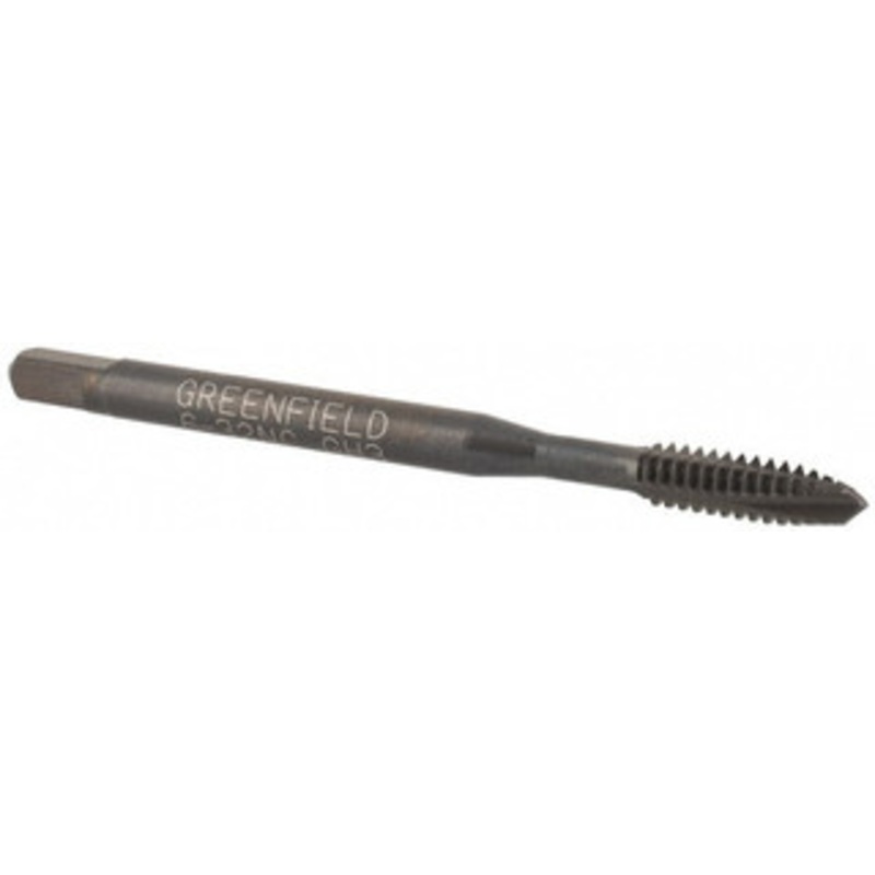 WIDIA Spiral Point Tap: #6-32 UNC, 2 Flutes, Plug Chamfer, 2B/3B Class of Fit, High-Speed Steel-E, Black Oxide Coated 0.3800 Thread Length, 1.9900 OAL, Right Hand, H3, Series VT-SPO 5357285 – 70743455