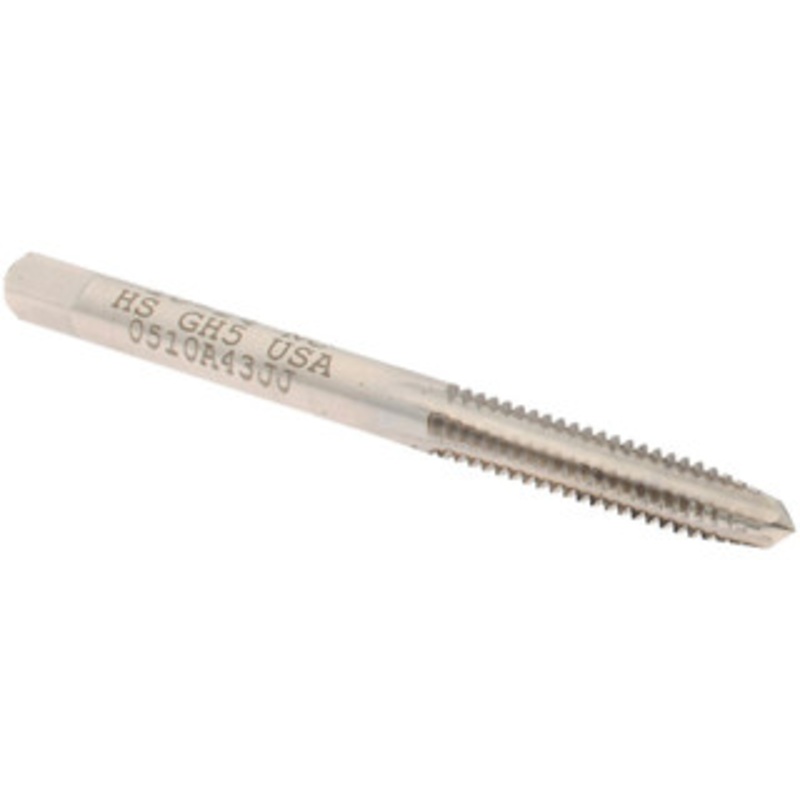 Hertel #10-24 Plug RH H5 Bright High Speed Steel 4-Flute Straight Flute Hand Tap 2-3/8 OAL, 7/8 Thread Length, Oversize, UNC K011222AS – 85066835