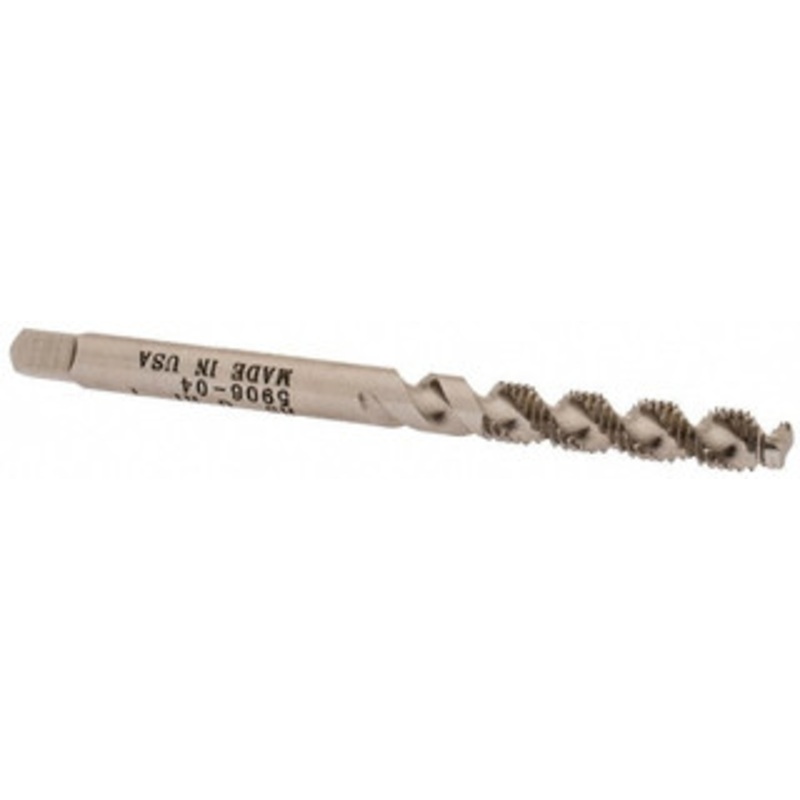 HeliCoil #4-48 UNF, 2 Flute, Bottoming Chamfer, Bright Finish, High Speed Steel Spiral Flute STI Tap Right Hand Flute, 2 OAL, 0.141 Shank Diam, 11/16 Thread Length, 3B Class of Fit 5906-04 – 64832520