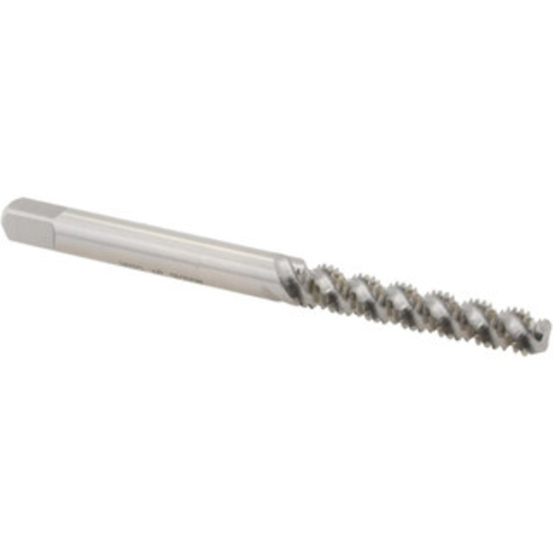 HeliCoil #6-32 UNC, 3 Flute, Bottoming Chamfer, Bright Finish, High Speed Steel Spiral Flute STI Tap Right Hand Flute, 2-3/8 OAL, 0.194 Shank Diam, 7/8 Thread Length, 3B Class of Fit 5905-06 – 64832439