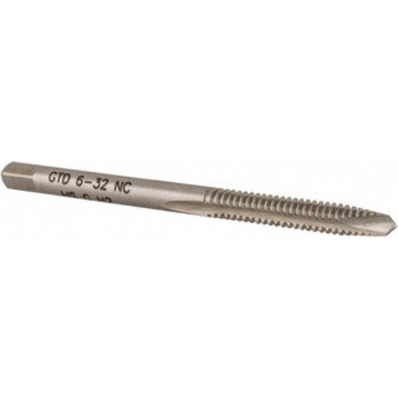 WIDIA Spiral Point Tap: #6-32 UNC, 2 Flutes, Plug Chamfer, 2B/3B Class of Fit, High-Speed Steel, Bright/Uncoated 11/16 Thread Length, 2 OAL, Right Hand, H2, Series 5301 2750212 – 70745047