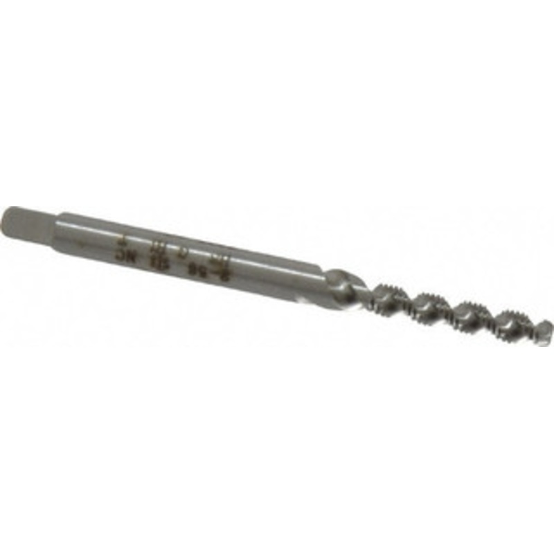 HeliCoil #2-56 UNC, 2 Flute, Bottoming Chamfer, Bright Finish, High Speed Steel Spiral Flute STI Tap Right Hand Flute, 1-7/8 OAL, 0.141 Shank Diam, 9/16 Thread Length, 3B Class of Fit 5905-02 – 64832397