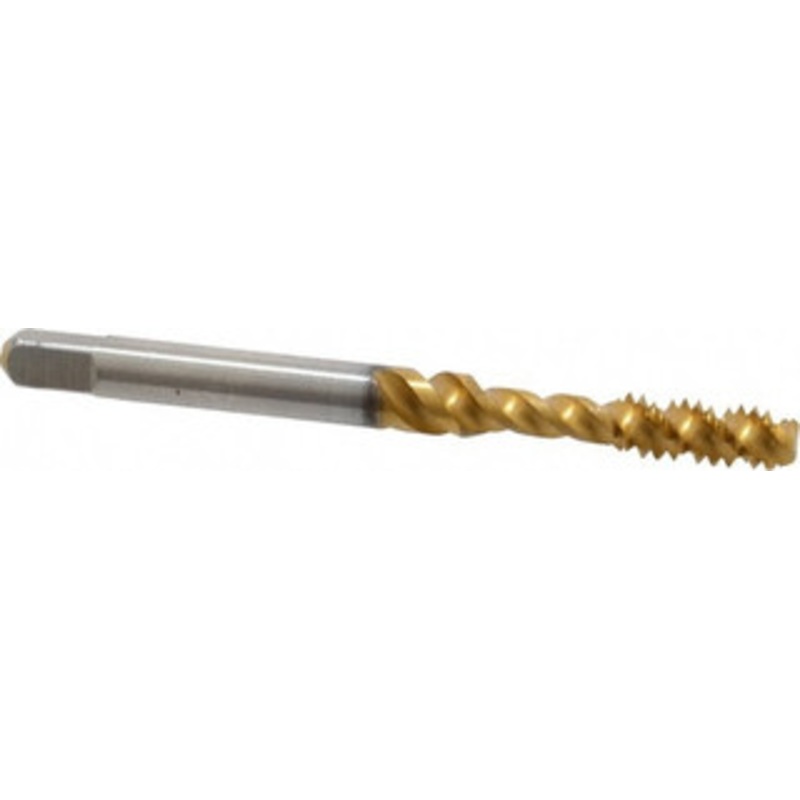 Kennametal Spiral Flute Tap: #10-24 UNC, 3 Flutes, Bottoming, 2B/3B Class of Fit, Vanadium High Speed Steel, TIN Coated 1/2 Thread Length, 2.38 OAL, Right Hand Thread, H3 4130411 – 88127527