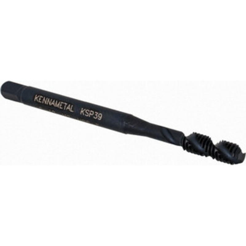 Kennametal Spiral Flute Tap: #6-40, 2 Flutes, Bottoming, Vanadium High Speed Steel, Oxide Coated 9.5 mm Thread Length, 2 OAL, Right Hand Thread, H3, Series GOtap 5443824 – 73787624