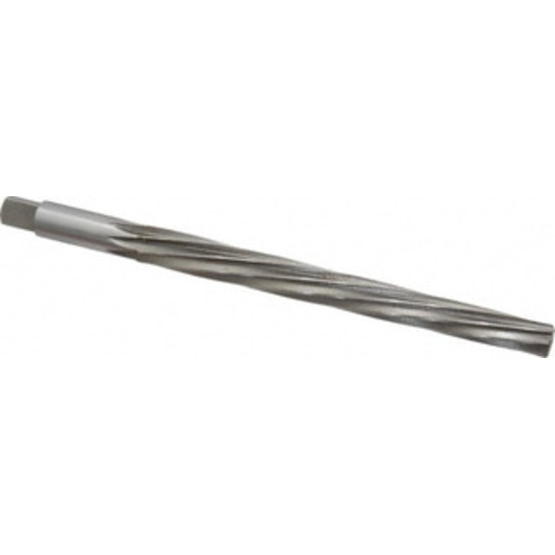 Cleveland Twist Drill #9 Pin, 0.6066 Diam, 0.4805 Small End, 9/16 Diam Straight Shank, 6-1/16 Flute, Taper Pin Reamer Spiral Flute, 8-5/16 OAL, Left Hand Spiral, Right Hand Cut, High Speed Steel C24285 – 63748099