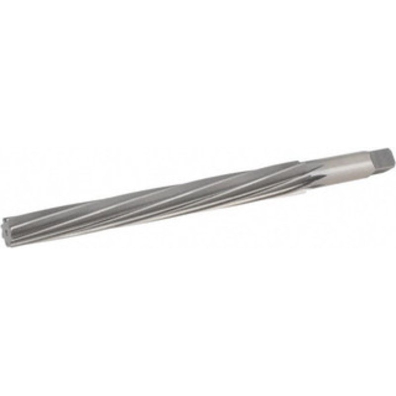 Hertel #10 Pin, 0.7216 Diam, 0.5799 Small End, 5/8 Diam Straight Shank, 6-13/16 Flute, Taper Pin Reamer Spiral Flute, 9-5/16 OAL, Left Hand Spiral, Right Hand Cut, 8 Flutes, High Speed Steel 72402100 – 30164883