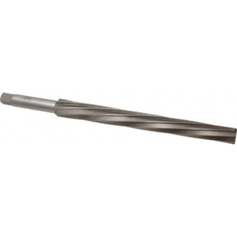 Value Collection #12 Pin, 1.05 Diam, 0.842 Small End, 7/8 Diam Straight Shank, 10 Flute, Taper Pin Reamer Spiral Flute, 13-5/8 OAL, Left Hand Spiral, Right Hand Cut, High Speed Steel SM25N12 – 02402121