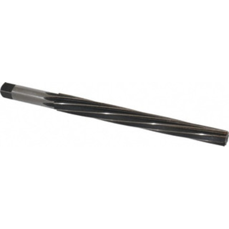 Cleveland Twist Drill #10 Pin, 0.7216 Diam, 0.5799 Small End, 5/8 Diam Straight Shank, 6-13/16 Flute, Taper Pin Reamer Spiral Flute, 9-5/16 OAL, Left Hand Spiral, Right Hand Cut, High Speed Steel C24286 – 63748107