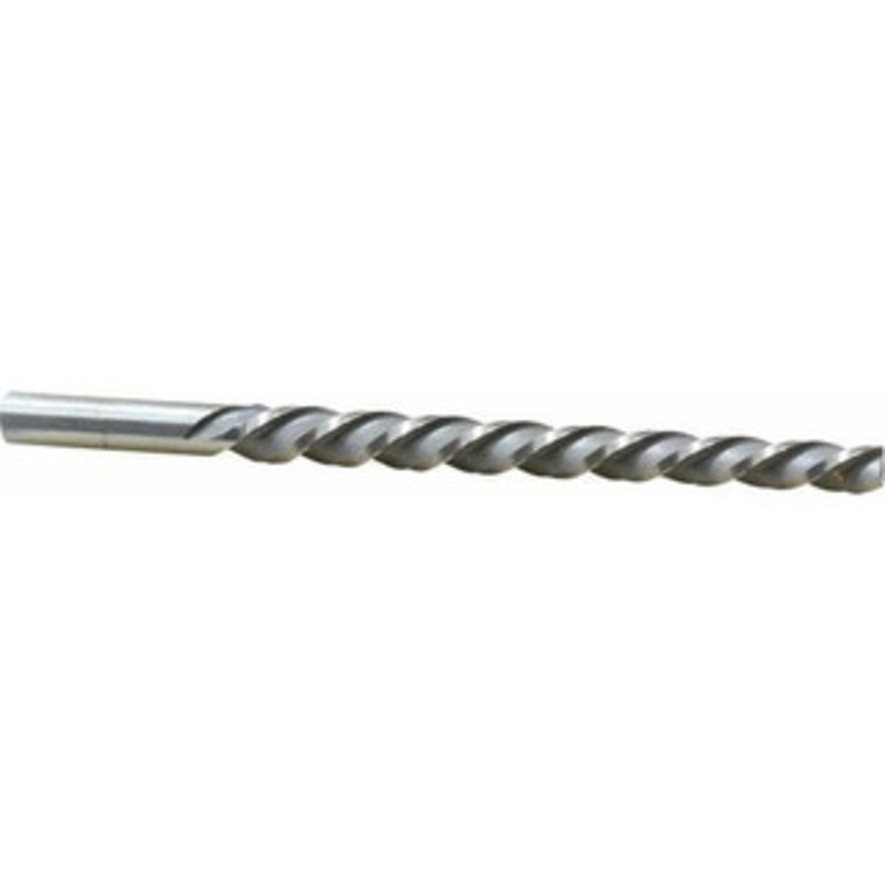 Cleveland Twist Drill #8 Pin, 0.505 Diam, 0.3971 Small End, 7/16 Diam Straight Shank, 5-3/16 Flute, Taper Pin Reamer Helical Flute, 7-3/16 OAL, Left Hand Spiral, Right Hand Cut, High Speed Steel C24243 – 63759088