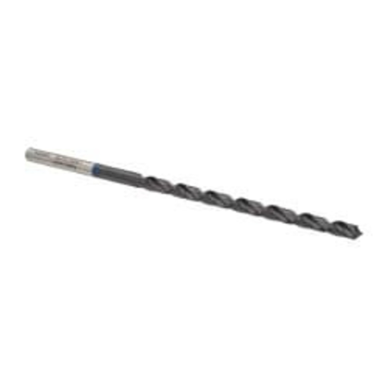 Accupro #14 118 Spiral Flute Vanadium High Speed Steel Taper Length Drill Bit TiAlN Finish, 82mm Flute Length, 126mm OAL, Faceted Point, Straight Shank 1BT0462-AC – 05494885