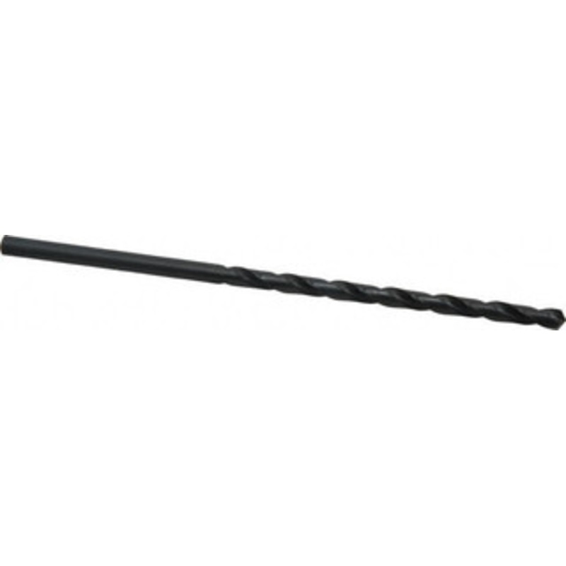 Chicago-Latrobe #1 118 Spiral Flute High Speed Steel Taper Length Drill Bit Oxide Finish, 3-3/4 Flute Length, 6-1/8 OAL, Standard Point, Straight Shank, Series 120 50291 – 81408015