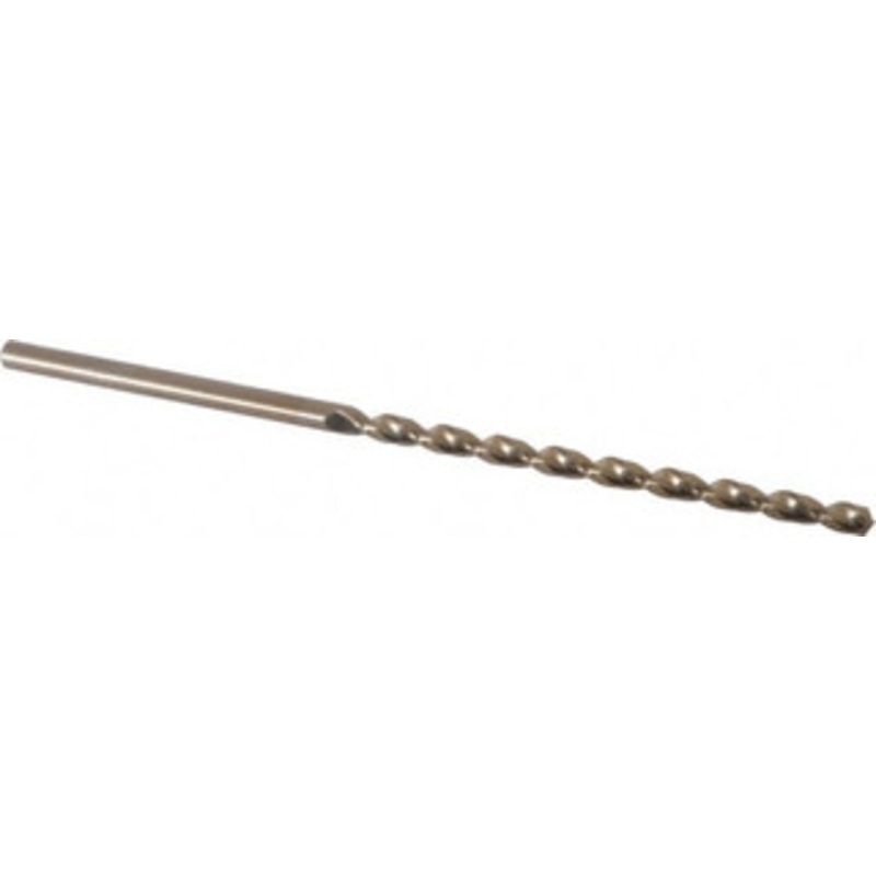 Cleveland Twist Drill #8 135 Parabolic Flute Cobalt Taper Length Drill Bit Oxide/Gold Finish, 3-5/8 Flute Length, 6 OAL, Split Point, Straight Shank, Series 2575 C16731 – 02148021
