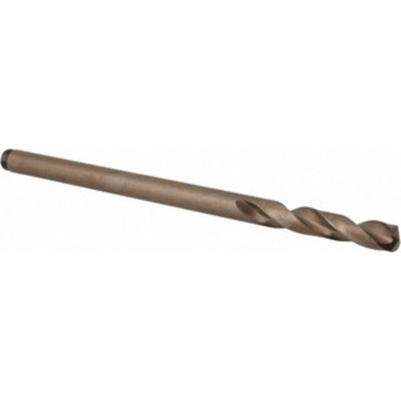 Precision Twist Drill #5 135 Spiral Flute Cobalt Screw Machine Drill Bit Oxide/Gold Finish, Right Hand Cut, 1-1/4 Flute Length, 3-3/4 OAL, Split Point, Straight Shank 058805 – 78569415