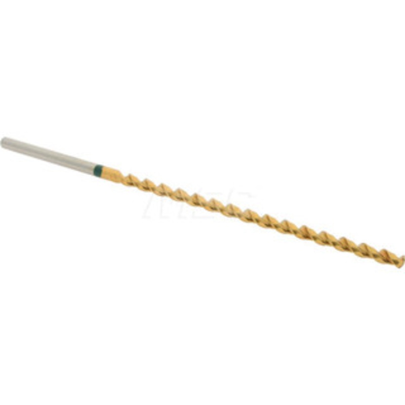 Accupro #37 130 Spiral Flute Vanadium High Speed Steel Taper Length Drill Bit TiN Finish, 62mm Flute Length, 95mm OAL, Split Point, Straight Shank 1GL0264-AC – 56518210
