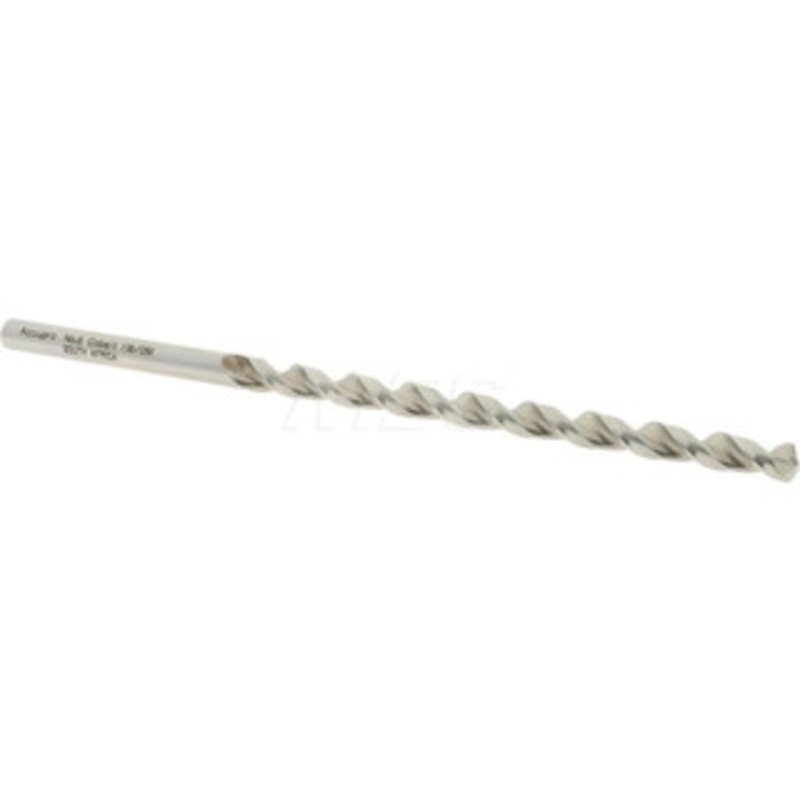 Accupro #6 130 Parabolic Flute Vanadium High Speed Steel Taper Length Drill Bit Bright Finish, 3-7/16 Flute Length, 5-3/16 OAL, Split Point, Straight Shank 1100518-AC – 85946531