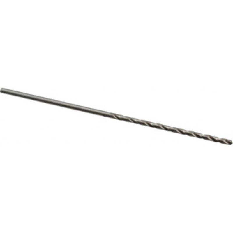 Precision Twist Drill #36 118 Spiral Flute High Speed Steel Taper Length Drill Bit Bright Finish, 2-1/2 Flute Length, 4-5/8 OAL, Standard Point, Straight Shank, Series R52 052036 – 78558624