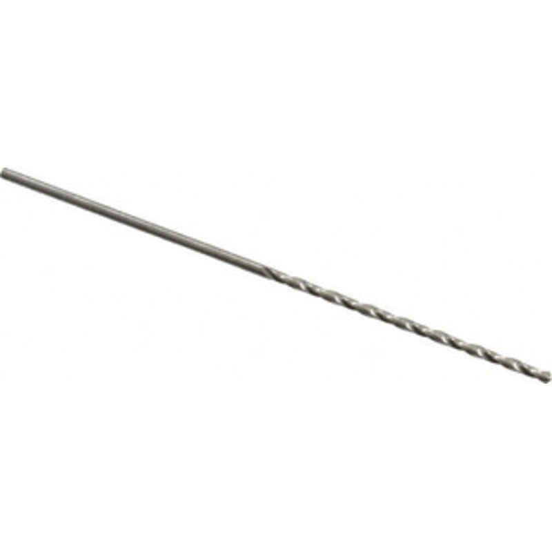 Precision Twist Drill #56 118 Spiral Flute High Speed Steel Taper Length Drill Bit Bright Finish, 1-1/8 Flute Length, 2-1/4 OAL, Standard Point, Straight Shank, Series R52 052056 – 78558822
