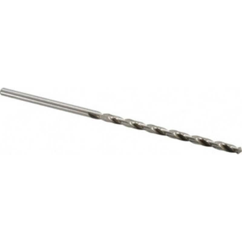Precision Twist Drill #8 118 Spiral Flute High Speed Steel Taper Length Drill Bit Bright Finish, 3-5/8 Flute Length, 6 OAL, Standard Point, Straight Shank, Series R52 052008 – 78558343