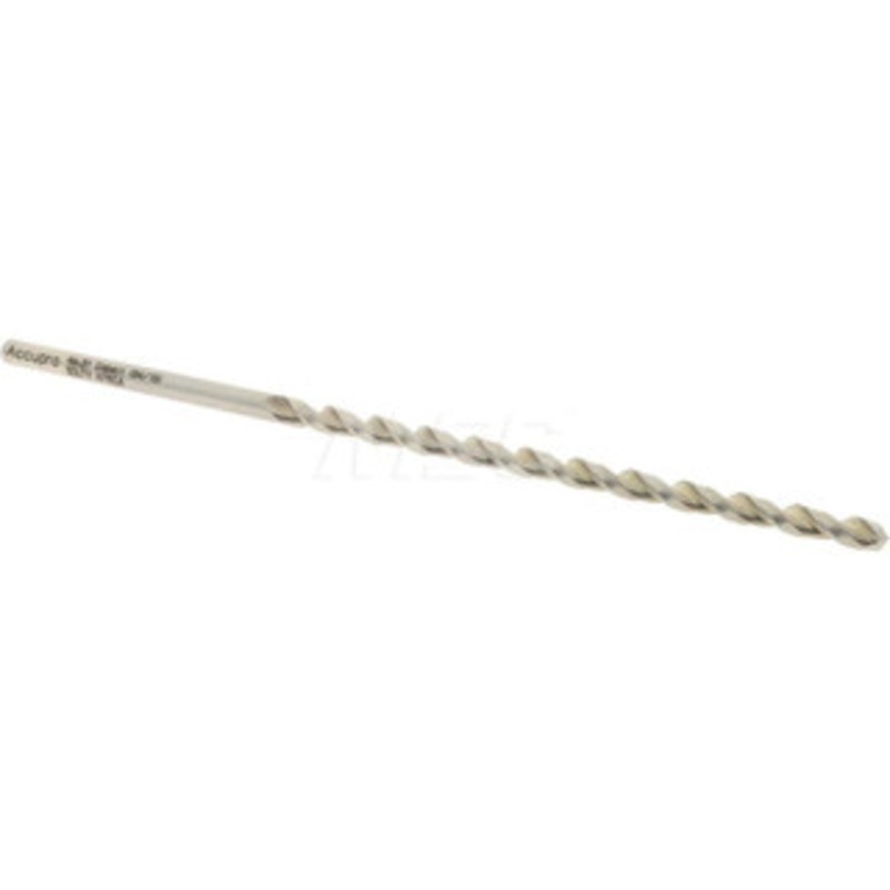 Accupro #31 130 Parabolic Flute Vanadium High Speed Steel Taper Length Drill Bit Bright Finish, 2-23/32 Flute Length, 4-3/16 OAL, Split Point, Straight Shank 1100305-AC – 85946010
