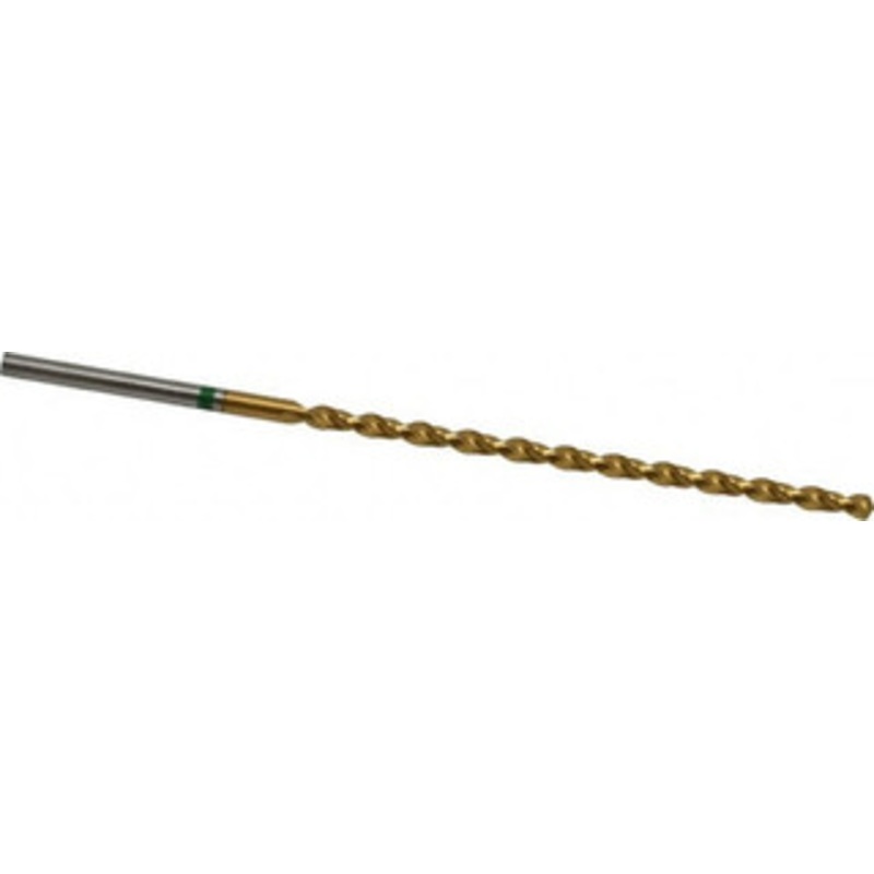 Accupro #31 130 Spiral Flute Vanadium High Speed Steel Taper Length Drill Bit TiN Finish, 69mm Flute Length, 106mm OAL, Split Point, Straight Shank 1GL0305-AC – 56518293