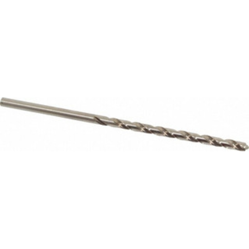 Cleveland Twist Drill #1 118 Spiral Flute High Speed Steel Taper Length Drill Bit Oxide Finish, 3-3/4 Flute Length, 6-1/8 OAL, Standard Point, Straight Shank, Series 2510 C08733 – 63725014