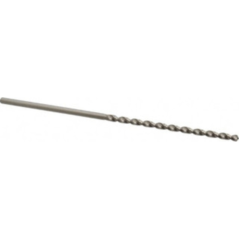 Cleveland Twist Drill #26 118 Spiral Flute High Speed Steel Taper Length Drill Bit Bright Finish, 3 Flute Length, 5-3/8 OAL, Standard Point, Straight Shank, Series 2550 C09147 – 63728265