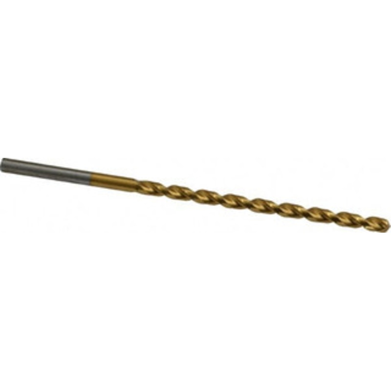 Guhring #13 130 Parabolic Flute High Speed Steel Taper Length Drill Bit TiN Finish, 3-7/32 Flute Length, 4-31/32 OAL, Standard Point, Straight Shank, Series 668 9006680047000 – 85825131