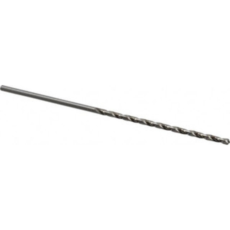 Precision Twist Drill #29 118 Spiral Flute High Speed Steel Taper Length Drill Bit Bright Finish, 3 Flute Length, 5-3/8 OAL, Standard Point, Straight Shank, Series R52 052029 – 78558558