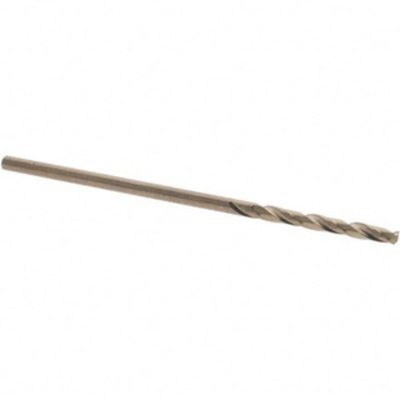 Precision Twist Drill #53 135 Spiral Flute Cobalt Screw Machine Drill Bit Oxide/Gold Finish, Right Hand Cut, 5/8 Flute Length, 1-5/8 OAL, Standard Point, Straight Shank 041353 – 78546884