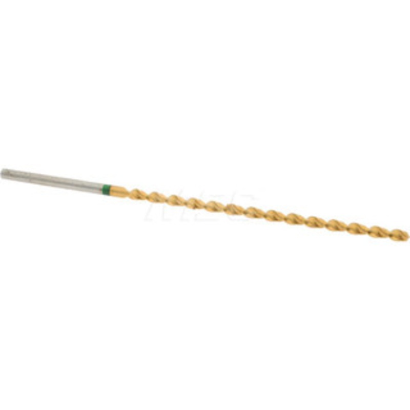 Accupro #39 130 Spiral Flute Vanadium High Speed Steel Taper Length Drill Bit TiN Finish, 62mm Flute Length, 95mm OAL, Split Point, Straight Shank 1GL0253-AC – 56518194
