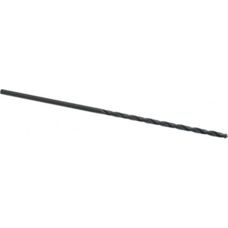 Chicago-Latrobe #37 118 Spiral Flute High Speed Steel Taper Length Drill Bit Oxide Finish, 2-1/2 Flute Length, 4-5/8 OAL, Standard Point, Straight Shank, Series 120 50327 – 81408379